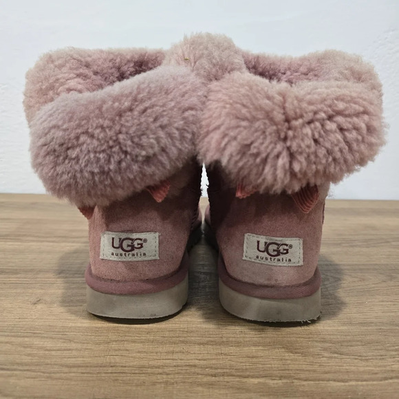 UGG mini Bailey bow corduroy boots dark red‎ - Picture 7 of 11